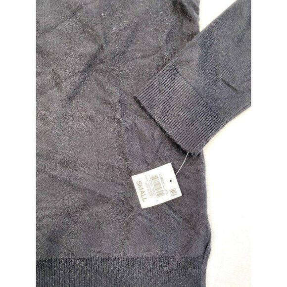 ‎Alfani Sweater Top Small Black Metallic-Sparkle - Picture 3 of 5